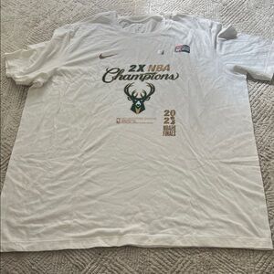 Nike White 2X NBA Champions Men's T-Shirt